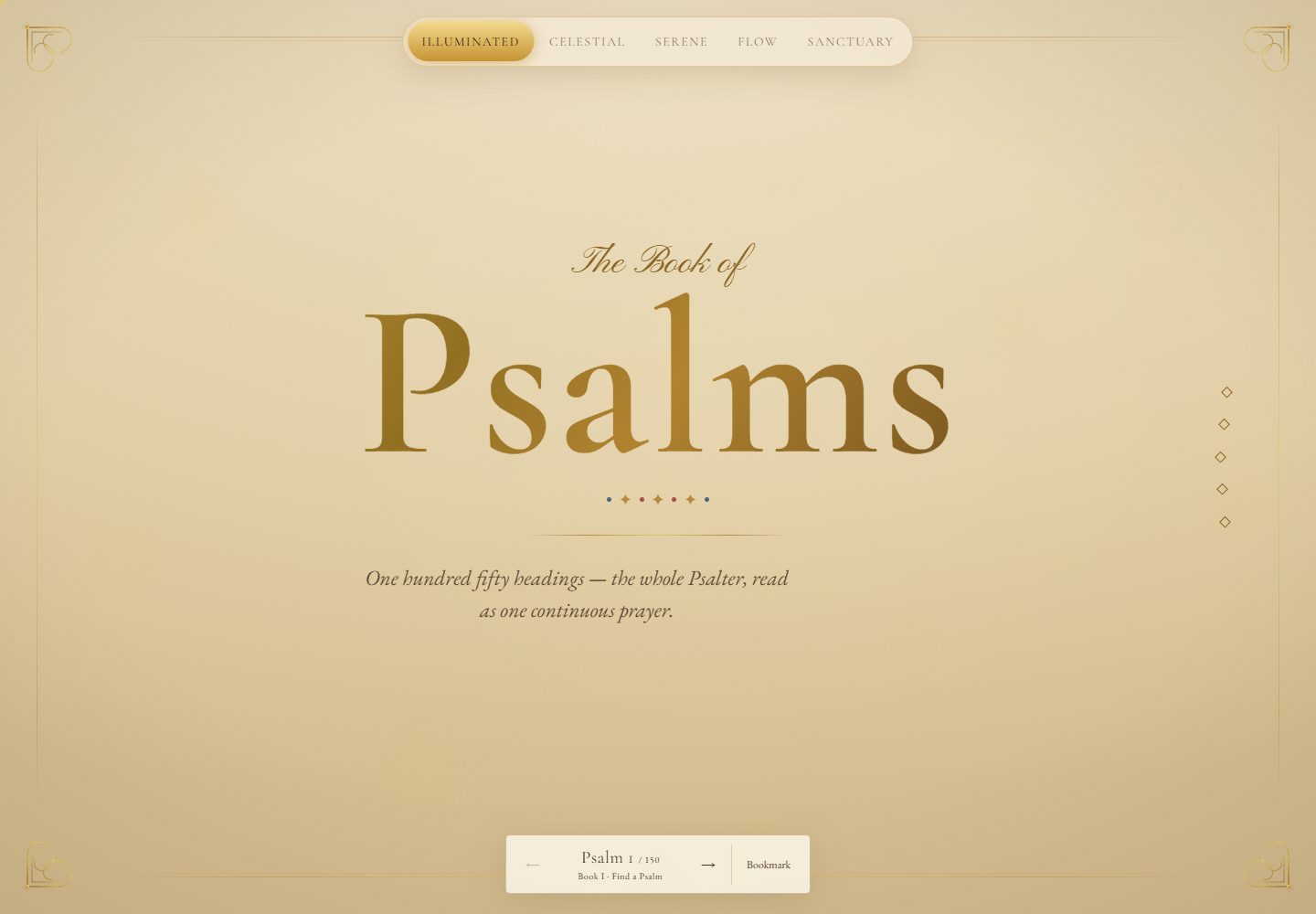 The immersive reading world, shown through Psalms Illuminated