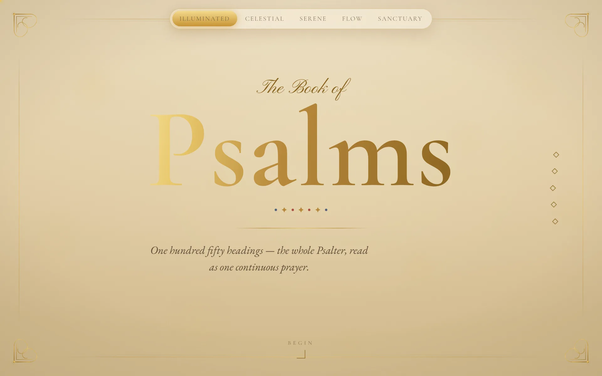 Procedural Psalter — Psalms Illuminated website