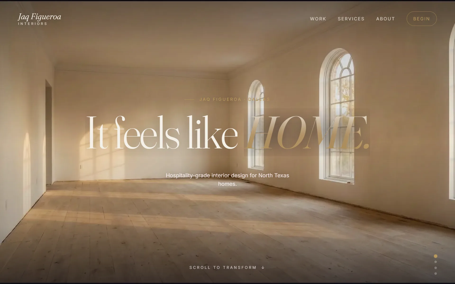 Video Scrollytelling — Figueroa Interiors website